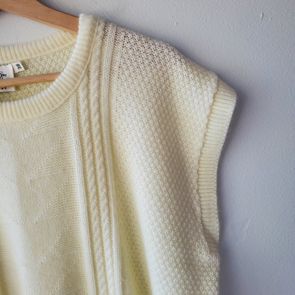 Vintage Folio By Fire Islander Sweater Vest  Women's Size XL Cream - Picture 3 of 10